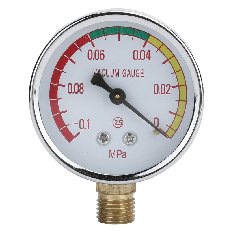 plplaaoo Vacuum Gauge for Milking Machine – Vacuum Regulator & Gauge Tee Adapter with G1/4 Male Thread, -0.1-0MPa Stainless Steel Pressure Gauge for Cow Goat Milker - Image 1